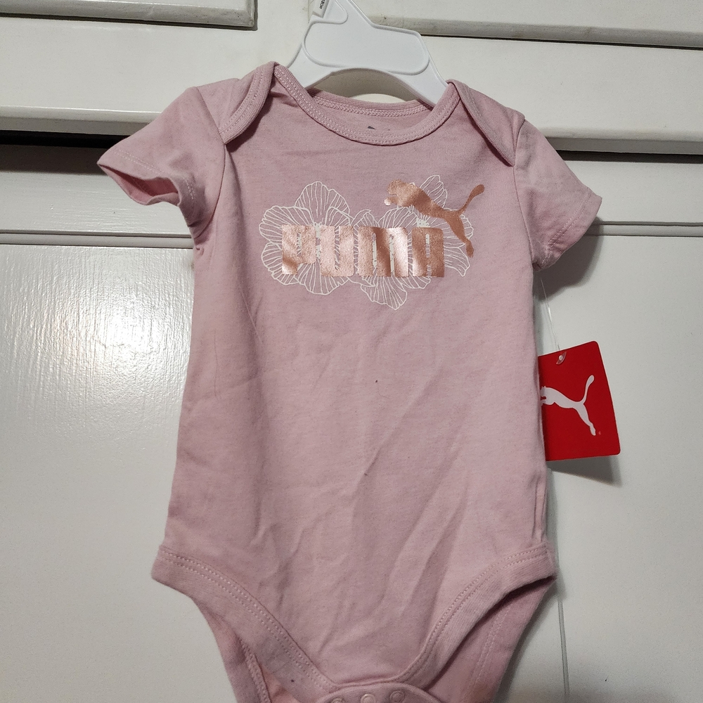 Puma Pink Baby Onesie